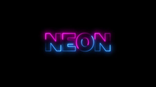 Flashing neon business NEON sign // 4K