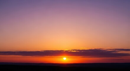 Fototapeta premium The tranquil evening sky during the golden hour presents a breathtaking landscape silhouette at sunset, evoking deep peace, ideal for nature lovers, dusk, peaceful scene, canvas