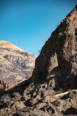 mountain landscape with blue sky