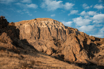mountain landscape with blue sky