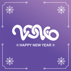 Happy new year 2026 logo design 