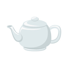 Elegant ceramic teapot icon vector illustration symbol.