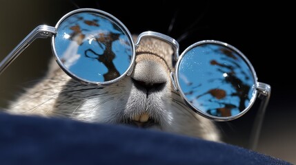 Funny gopher with sunglasses 