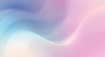 Abstract soft flowing background with gentle gradient waves of pastel blue, lavender, and pale pink, creating a smooth, ethereal, and modern visual texture for design