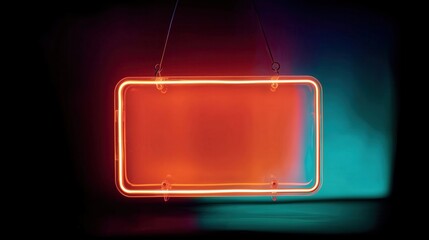 Neon blank sign.