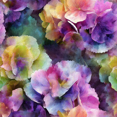 Vibrant Violet and Blush Pink floral texture, beautifully enhanced with Chartreuse Green brushstrokes, an exquisite abstract artistic background created using adobe photoshop techniques for contempora