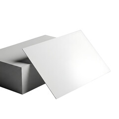 Blank white business cards mock-up, stack and single angled card design