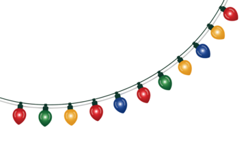 Christmas Festive Light String Garland for Banners and Invitations