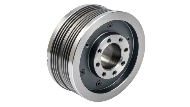 Precision engineered metal pulley, a symbol of industrial strength and mechanical innovation, ideal for engineering projects and manufacturing designs