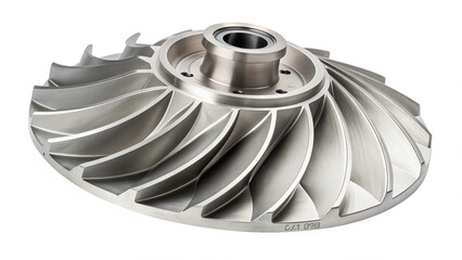 Precision-engineered turbine component showcasing modern industrial design and manufacturing excellence, perfect for engineering, technology, and innovation projects