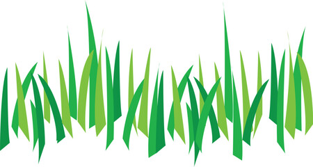 Fototapeta premium Cartoon Grass Border