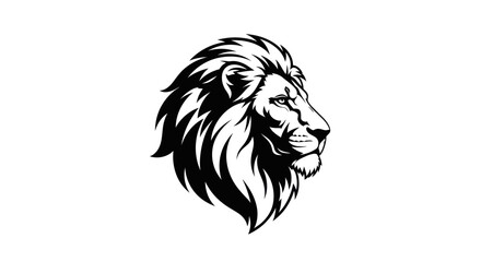 Majestic Lion Head Profile - A Symbol of Strength and Courage.