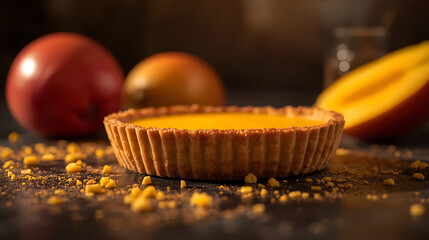 Delicious mango tart dessert, perfect for summer