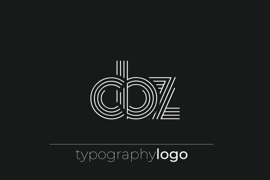 CBZ modern geometric typography logo