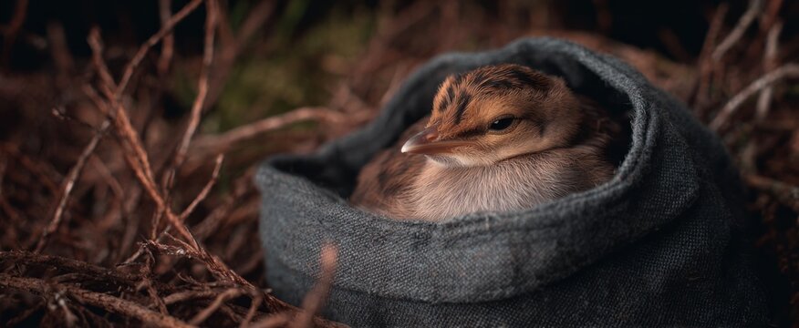 The medium shotpod gently cradles its tiny young nestled safely in the cozy pouch