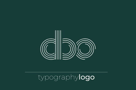 DBO modern geometric typography logo