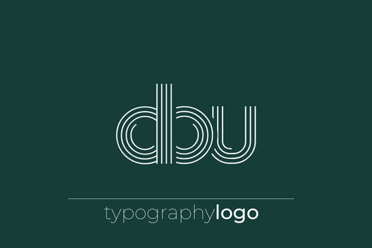 DBU modern geometric typography logo