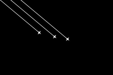 White shooting stars 