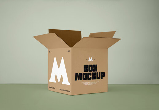 Open Box PSD Mockup