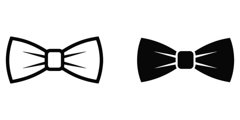 Bow tie icon, sign for mobile concept and web design, elegant fashion accessory symbol, vector illustration, clothing and style graphic, formal wear icon, user interface element, app and website 