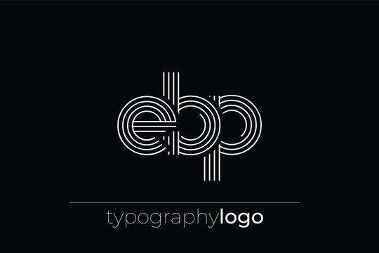 EBP modern geometric typography logo