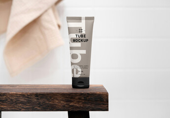 Front View Cosmetic Tube Mockup