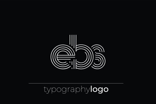 EBS modern geometric typography logo