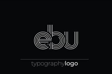 EBU modern geometric typography logo