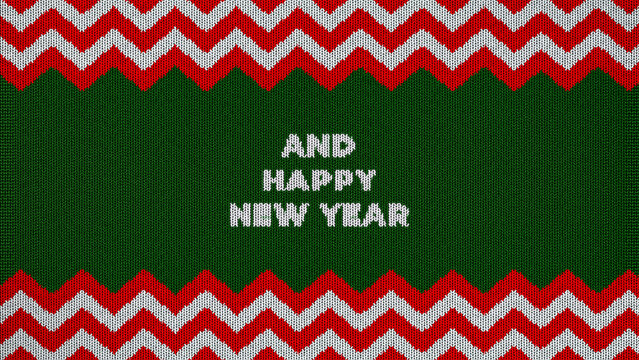 Christmas Knit Sweater Snowflakes Wide Logo Reveal &ndash; Festive Social Message Animation