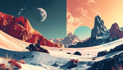 sunset in the mountains