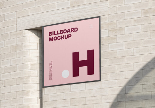 Billboard Inside The Wall Mockup