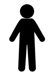 Black Human Silhouette Icon