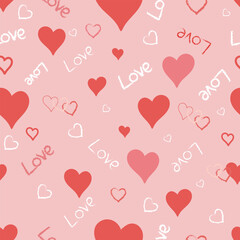Cute mini hearts seamless fabric design pattern II