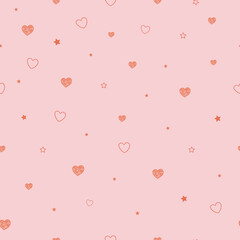 Cute Mini Hearts Seamless Pattern