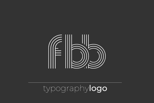 FBB modern geometric typography logo