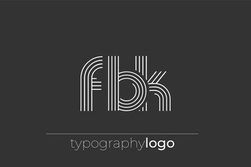 FBK modern geometric typography logo