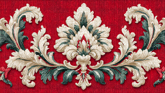 Papier peint &eacute;l&eacute;gant avec feuillesd'acanthe