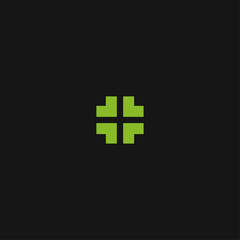 Abstract cross logo Icon flat vector design