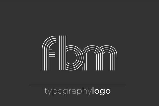 FBM modern geometric typography logo