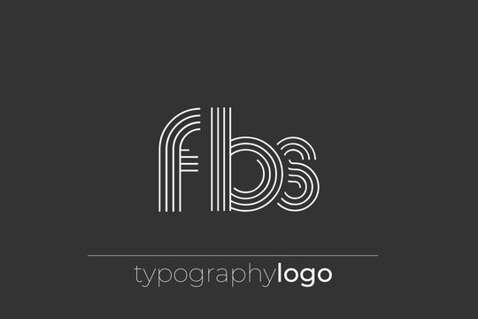 FBS modern geometric typography logo