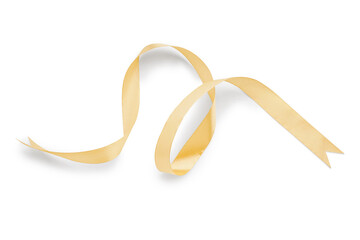 Beautiful satin ribbon isolated on white background