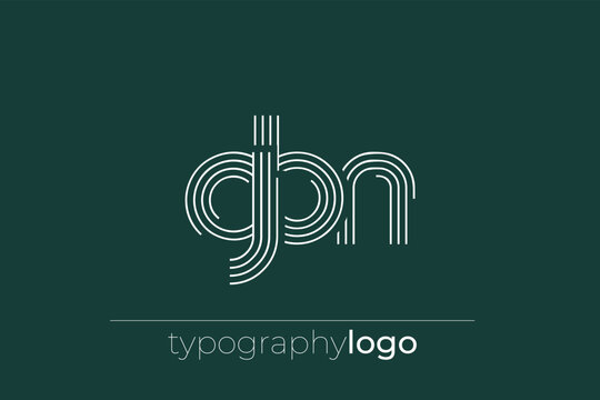 GBN modern geometric typography logo