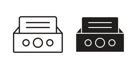 Archive icon or logo pack. Vector Illustration Outline and flat