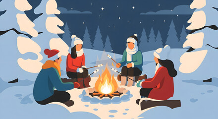 Winter Campfire Gathering