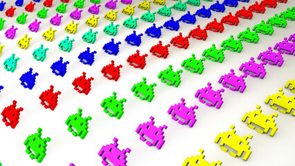 Old Video Game Character Pattern