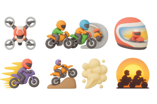 Thrilling motocross icons for sports enthusiasts and adrenaline adventures