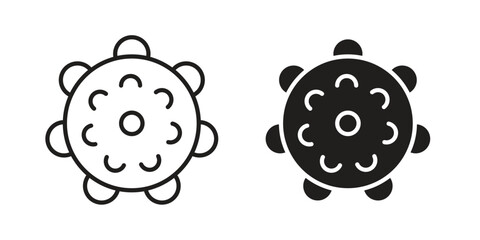 Massage ball icon or logo pack. Vector Illustration Outline and flat