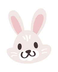 Hare cute face animal avatar