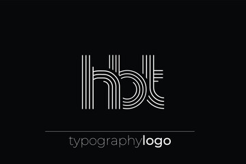 HBT modern geometric typography logo