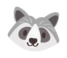 Funny raccoon avatar animal muzzle